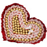 Композиция «Большое сладкое сердце» из Raffaello и Ferrero